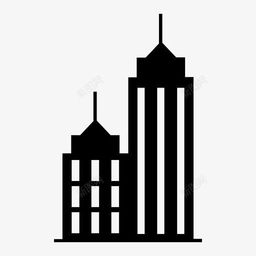 摩天大楼塔楼结构图标svg_新图网 https://ixintu.com 住宅 办公室 商业 地产 城市 塔楼 建筑 摩天大楼 结构 酒店
