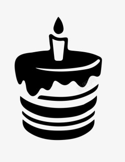 点蜡烛的小蛋糕蛋糕生日生日蛋糕图标高清图片