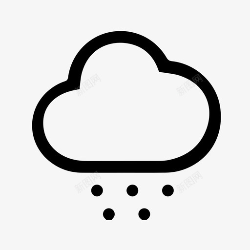 云天气预报洒水图标svg_新图网 https://ixintu.com 下雨 下雪 云 天气预报 洒水 雨天 雪天 霜冻
