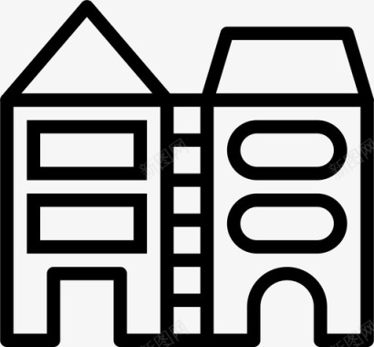 建筑物办公室结构图标图标