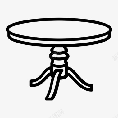 桌子坐下圆桌图标图标