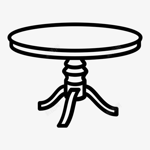 桌子坐下圆桌图标svg_新图网 https://ixintu.com 吃饭 圆桌 坐下 家具 晚餐 桌子 聚会