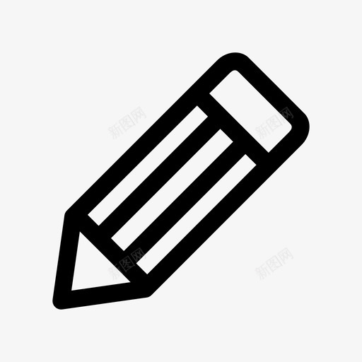 铅笔学生学校图标svg_新图网 https://ixintu.com 写作 学习 学校 学生 工具 教学 教育 文具 素描 铅笔