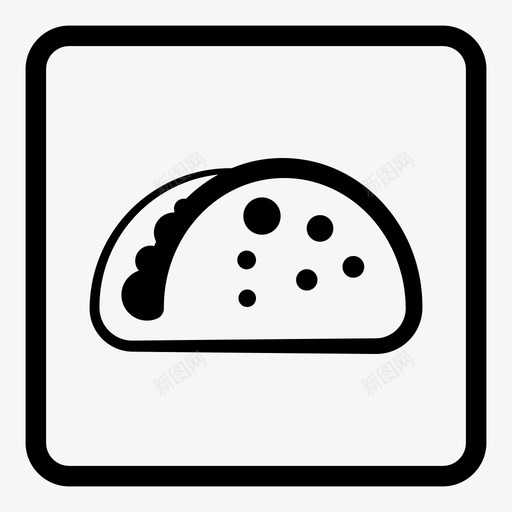 墨西哥玉米薄饼卷图标svg_新图网 https://ixintu.com 墨西哥玉米薄饼卷