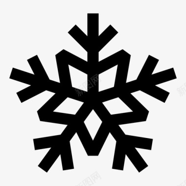 雪花冬天独特图标图标