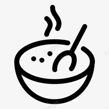 汤碗食物热食图标图标
