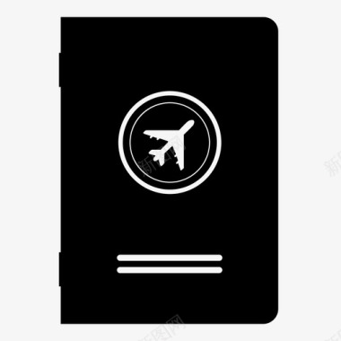 护照假期旅行图标图标
