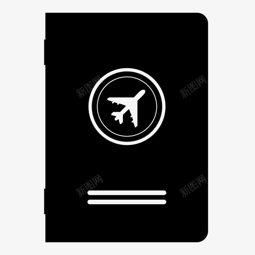 护照假期旅行图标svg_新图网 https://ixintu.com 交通工具 假期 护照 旅程 旅行 旅行者 身份证明 飞行