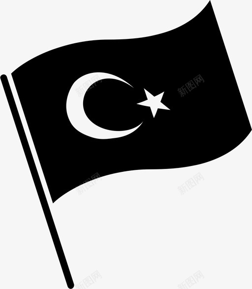 土耳其国旗符号代表图标svg_新图网 https://ixintu.com 中东 亚洲国旗 代表 国家符号 国旗 国籍 土耳其国旗 地点 标签 符号