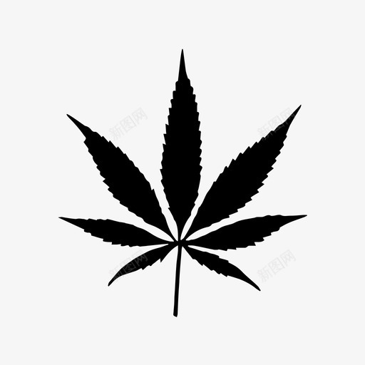 大麻使用植物图标svg_新图网 https://ixintu.com 人 使用 大麻 有害 植物 毒品 违禁