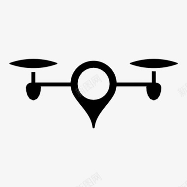 无人机定位地图标记悬停图标