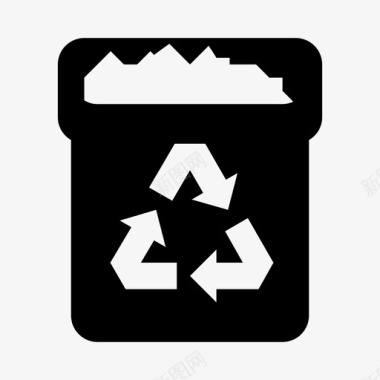 回收站满可回收图标图标