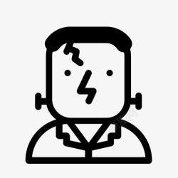 人头像剪影弗兰肯斯坦个人头像个人简介图标高清图片