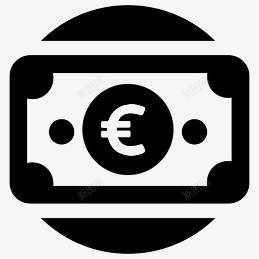 付款票据现金图标svg_新图网 https://ixintu.com 付款 付款方式 工资 欧元 汇款 现金 票据 货币 金融业务