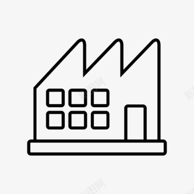 工厂建筑结构开发商图标图标