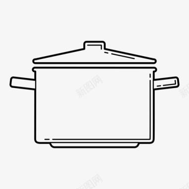烹饪锅副厨师长平底锅图标图标
