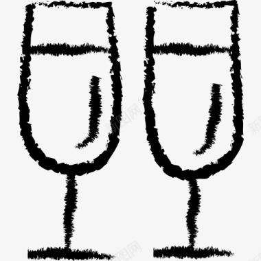 香槟酒杯食物图标图标