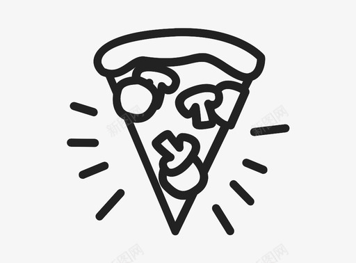 披萨食物垃圾食品图标图标