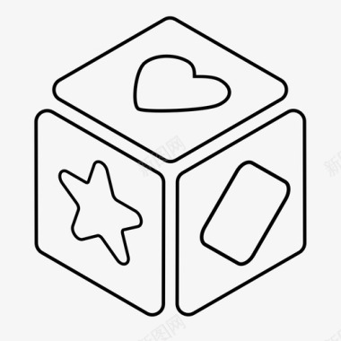 立方体游戏玩具形状图标图标