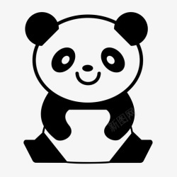 熊猫熊熊猫动物熊图标高清图片