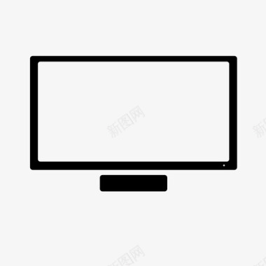 电视大屏幕曲面图标图标