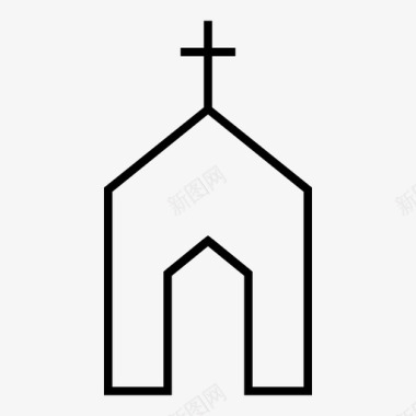 教堂星期日尖塔图标图标