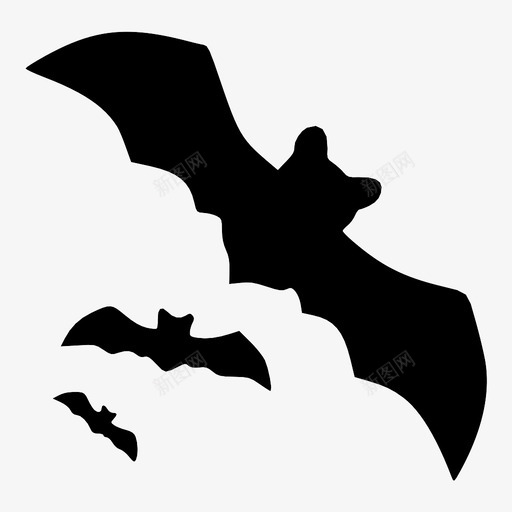 蝙蝠物体材料图标svg_新图网 https://ixintu.com 万圣节 动物 吸血鬼 恐怖 材料 物体 物品 艺术 蝙蝠
