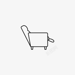 懒汉躺椅座椅物品图标高清图片