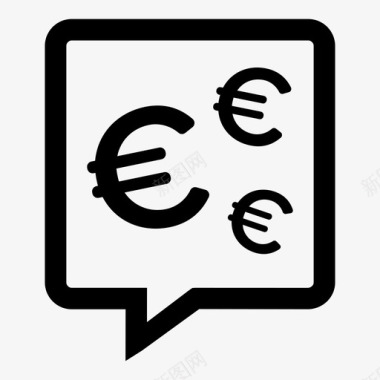 欧元奖励费率图标图标