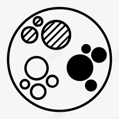 聚类petri培养皿事物图标图标