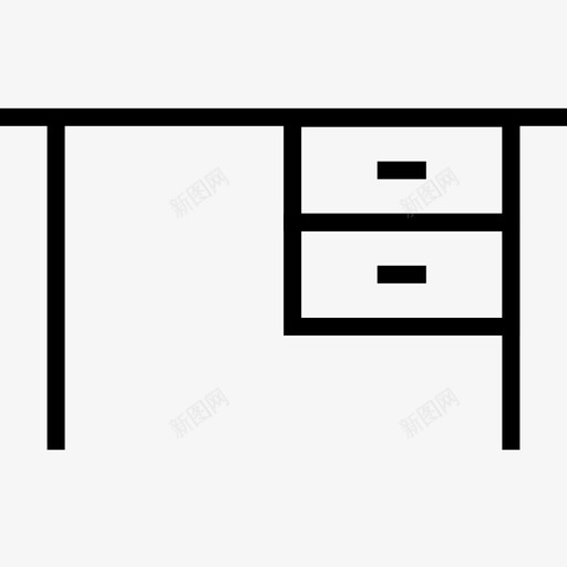 桌子电脑桌家具图标svg_新图网 https://ixintu.com 书桌 办公桌 家具 桌子 电脑桌