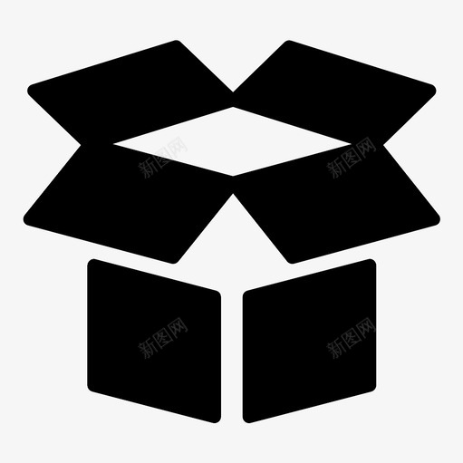 箱子包装包裹图标svg_新图网 https://ixintu.com 产品 包装 包裹 开箱 惊喜 箱子 装运
