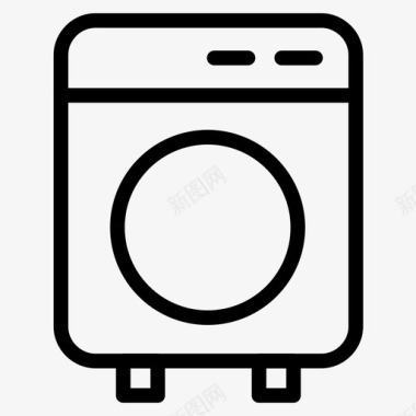洗衣机水电器图标图标