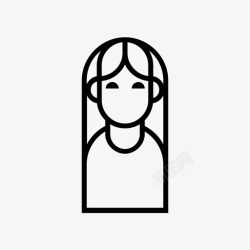 女士刘海女人化身刘海图标高清图片