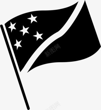 所罗门群岛国旗符号代表图标图标