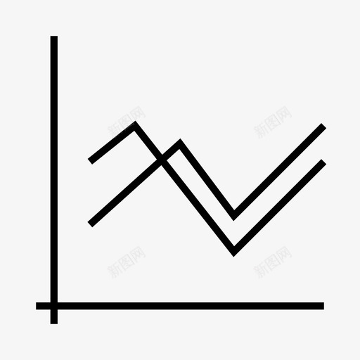 折线图统计报告图标svg_新图网 https://ixintu.com 信息图表 折线图 报告 数据可视化 条形图 统计 统计和图表