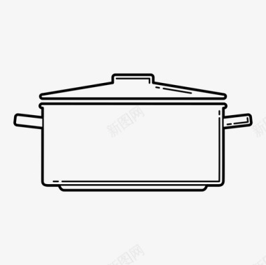 烹饪锅制作食物准备图标图标