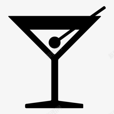 橄榄鸡尾酒酒精调酒师图标图标