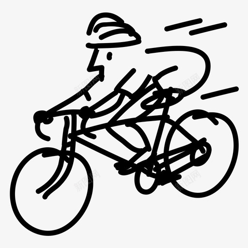 自行车手自行车快速图标svg_新图网 https://ixintu.com 头盔 快速 手绘 插图 比赛 自行车 自行车手 速度 道路 骑行