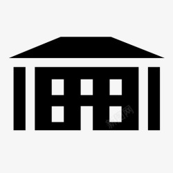 办公立面市政厅建筑物立面图标高清图片