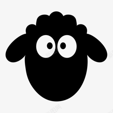 绵羊牲畜头图标图标