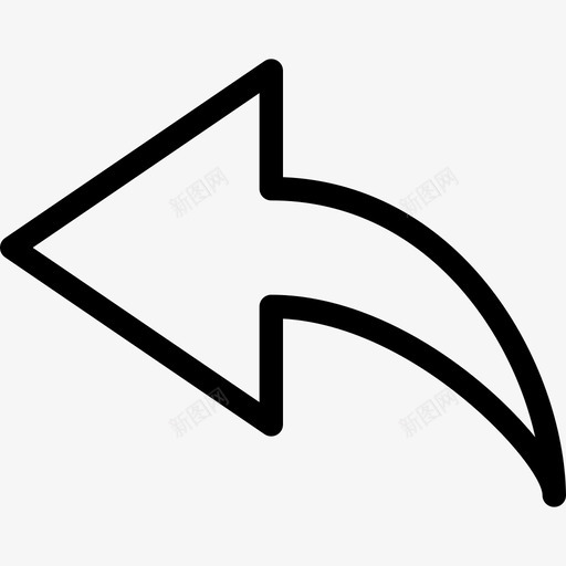 撤消箭头后退图标svg_新图网 https://ixintu.com 删除 后退 撤消 文本编辑器行图标 方向 箭头 返回 还原 退格 重复