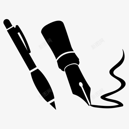 采购产品钢笔书写签名图标svg_新图网 https://ixintu.com 书写 作家 签名 编辑 采购产品钢笔 钢笔 钢笔和铅笔 铅笔