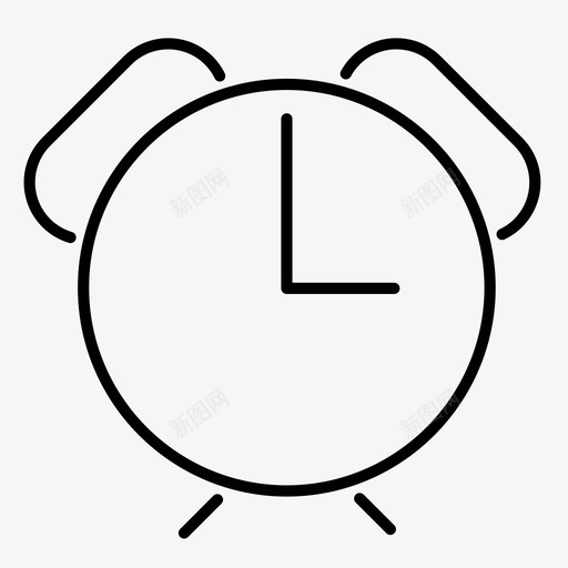 闹钟唤醒时间图标svg_新图网 https://ixintu.com 分 唤醒 小时 时钟 时间 秒 线路图标 闹钟