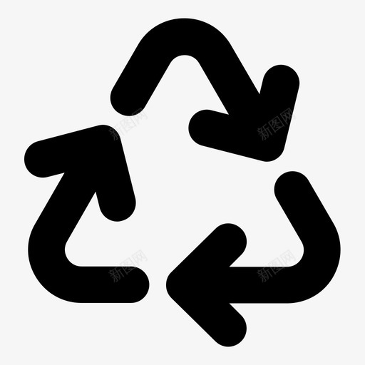 回收箭头绿色图标svg_新图网 https://ixintu.com 刷新 回收 循环 箭头 绿色