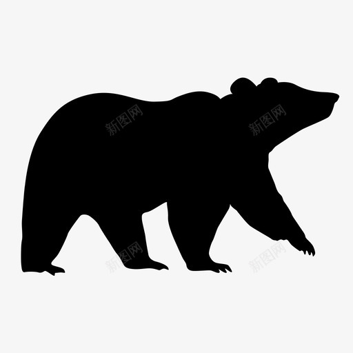 熊穿越灰熊图标svg_新图网 https://ixintu.com 侧面 灰熊 熊 穿越 行走 轮廓