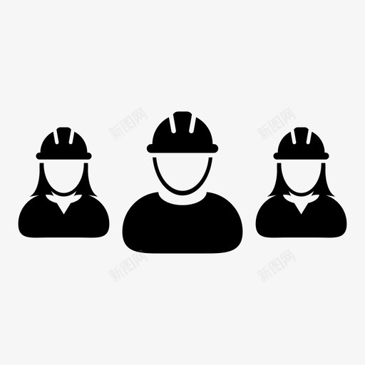 团队合作伙伴网络图标svg_新图网 https://ixintu.com 人员 合作伙伴 团队 建筑工人等 手册 用户图标工程师 管理层 经理 网络 领导层