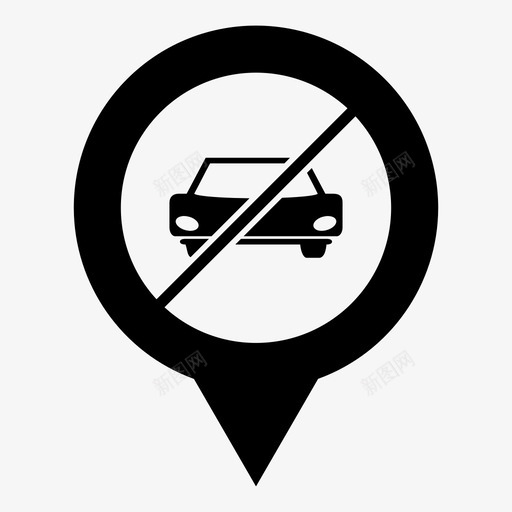 禁止停车图标svg_新图网 https://ixintu.com 禁止停车