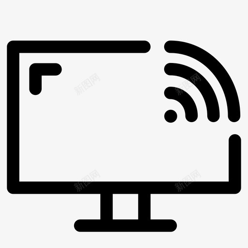 互联网电视wi-fi电视屏幕图标svg_新图网 https://ixintu.com lcd wi-fi 互联网电视 显示器 桌面 电子 电视屏幕