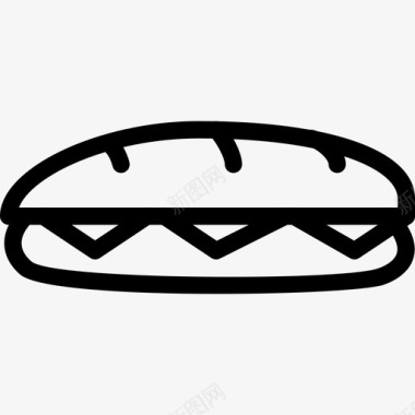 三明治蔬菜地铁图标图标